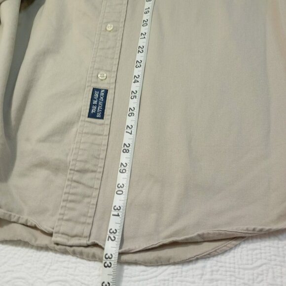 Ralph Lauren Beige Long Sleeve Button Down Shirt L - Picture 9 of 10
